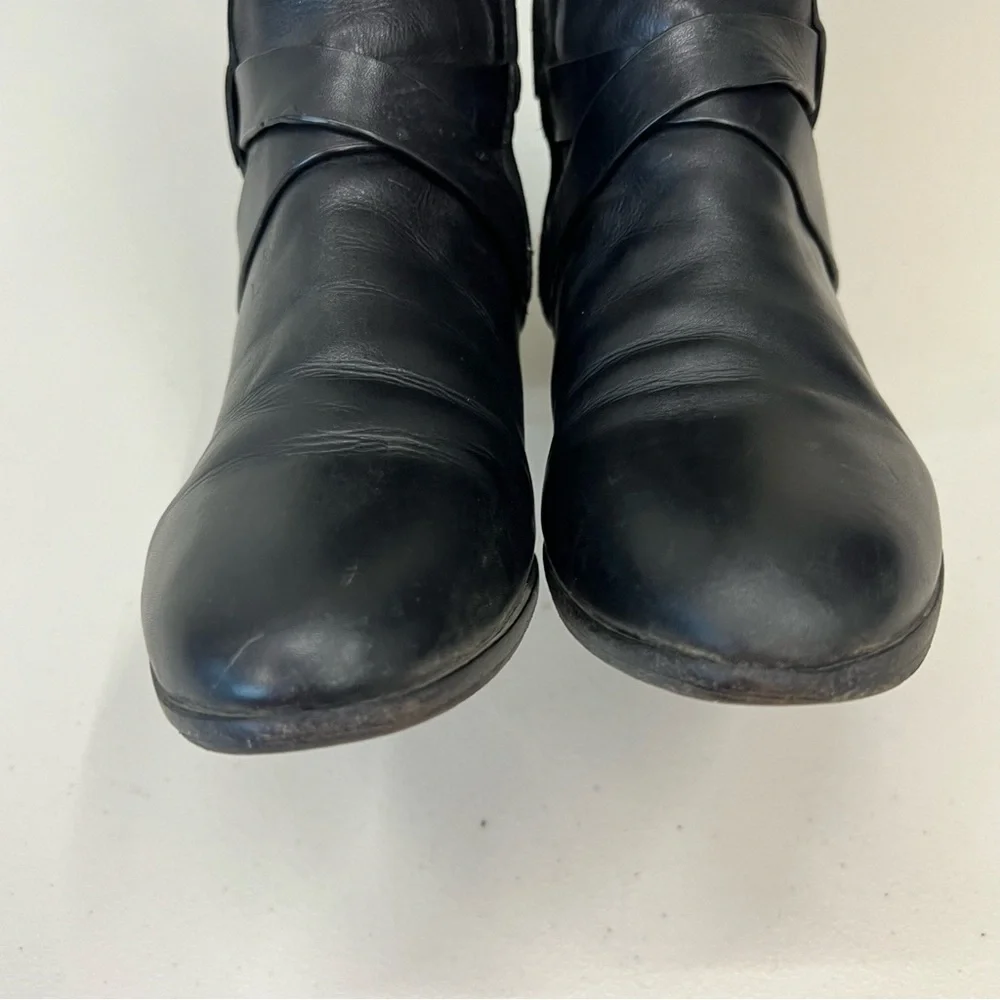 Belle by Sigerson Morrison Jamie Black‎ Leather OTK Boots Size 9